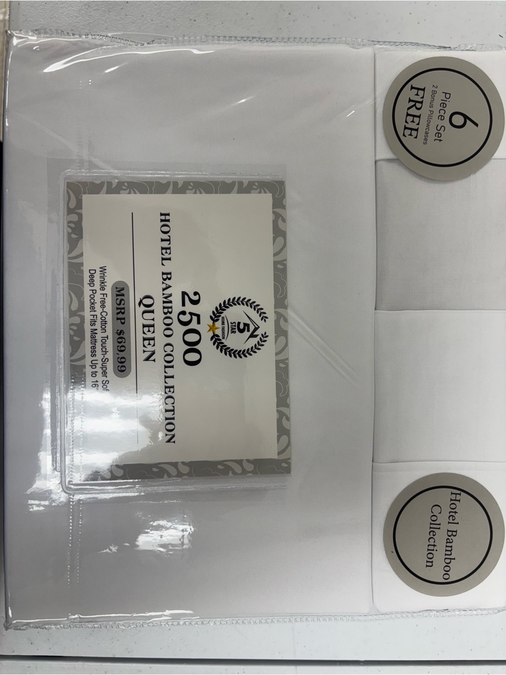 2500 Queen Sheet Set - White